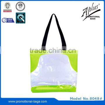 Promotional wholesale clear pvc shopping bags