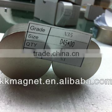 n35 45*30 permanent magnet with zn-coated