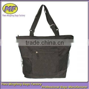  Cheap Shoulder handled Reusable Shopping Bag foldable black Distribution GWB006