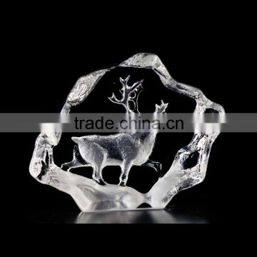 Cute animal crystal berg engraving