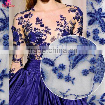 Top one wholesale French lace fabric for women/High quality cord lace fabric/lace embroidery for wedding