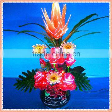 Fiber Optic Plastic Flower & Plant / Light Up Sunflower & Rose