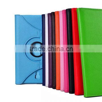 High quality tumble PU case, 360 degree rotation case for Samsung T700