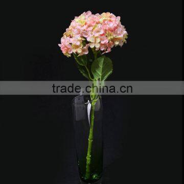 New arrival red artificial hydrangea flowers with 63 flower heads for wedding event decor