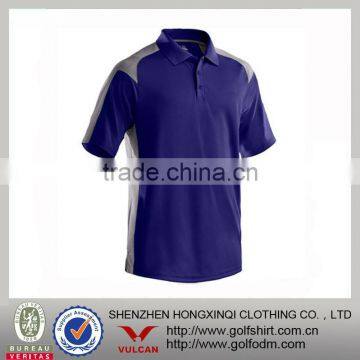 100 polyester purple men's golf polo shirt with dri fit performance