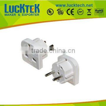 Travel Adaptor 3 Pin UK into 2 Pin Plug Euro Adapter