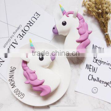 Customized Silicon Unicorn Shaped 2600mah Carton Power Bank Mobile Phone Charger Factory Wholesale