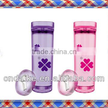 16oz New transparent double wall plastic mug