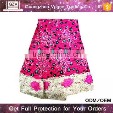 Alibaba supplier vogue high quality 100% cotton wax prints voile lace fabric nigerian african