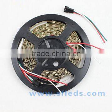5050 SMD RGB 30LED/m Addressable Color Strip Light 5V Black PCB WS2812b Led Strip Ip65 photo-3