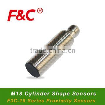 F3C-18 series M18 3-Wires Inductive Proximity Sensors, Connector Type, 360 degrees LED View