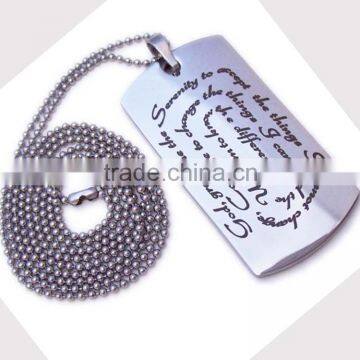 dog tag/metal dog tag with dog tag necklace