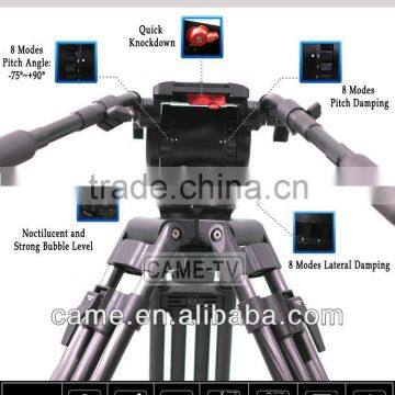 Professional Carbon Fibre Tripod With Fluid Head Max Load 29.6kg