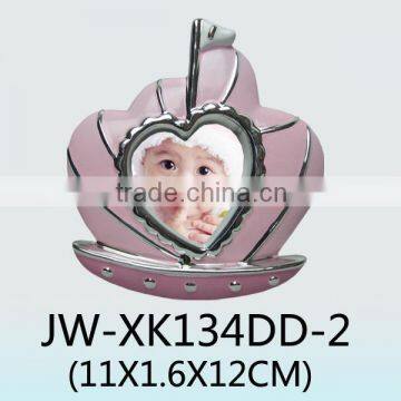 Wholesale Cute Angela Baby Birthday Picture Frames Pink Color and Sliver Plating photo-4