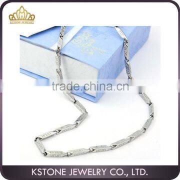 KSTONE Punk Stainless Steel Byzantine Link Chain Men's Bracelet With Necklace Jewelry Set