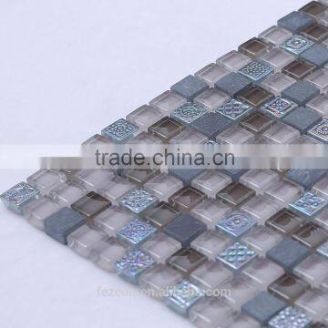 2015 NEW DESIGN ELECTROPLATING CRYSTAL GLASS MOSAIC TILE