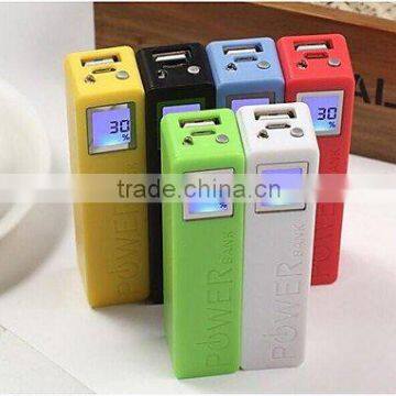 Pocket Size Perfume LED Digital Display Power Bank 2600mah For Smartphones