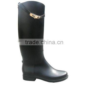 Women sexy knee boots rubber rain boots horse boots