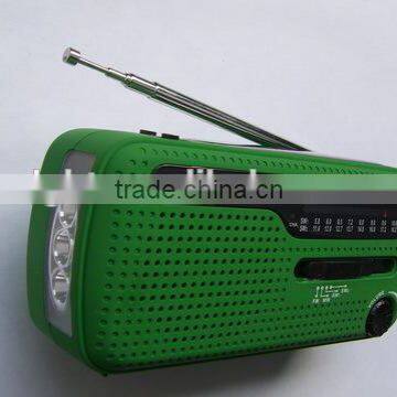 handheld hand rechargeable flashlight mini radio with usb plug radio HT-555WB