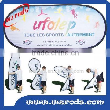 Advertising Display Horizontal Bean Pop Up Flag