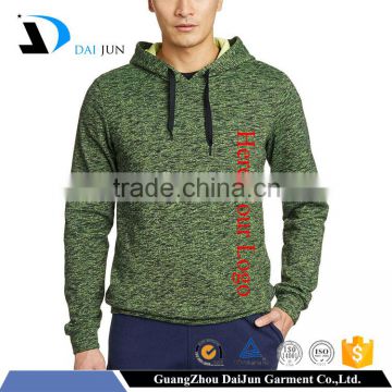 Hot selling Custom Logo 100% fleece with drawstring men's green wholesale hoodies