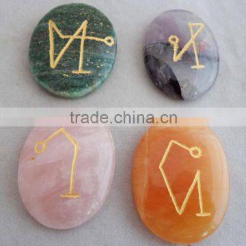 Rose Quartz Amethyst Green Jade Yellow Aventurine Arch angel Set : Reiki Crystals India