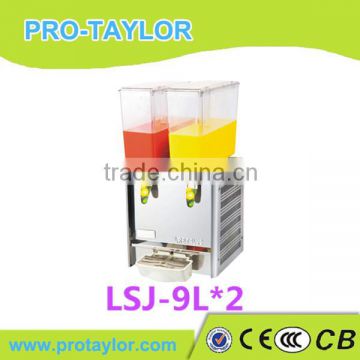 2014 Hot sale best selling cold juice dispenser machine price (LSJ-9L*2)