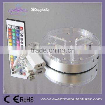 Wedding Decorative Supplies 6 Inch Round Size RGBW Battery Operated LED Vase Base Light photo-5