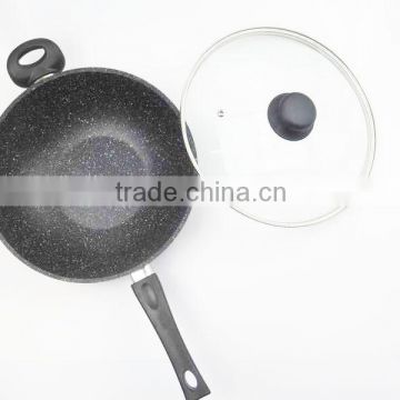 Cast-Aluminum Frying Pan Sets 18/20/24/28/30cm Marble Stone Coating with lid