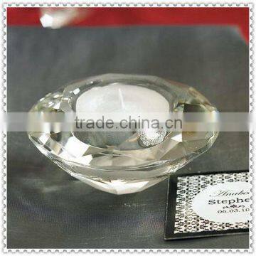 Promotional Cheap Crystal Candle Holder For Wedding Gifts