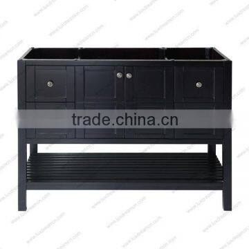 48" Espresso Bathroom Design Wooden Cabinet With Mirror