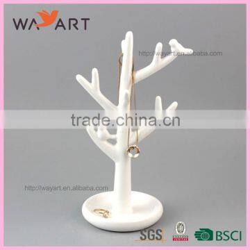 White Tree Ceramic Jewelry Display Tray