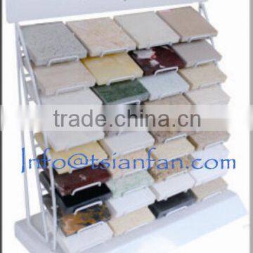 SR036-4 Steel material Waterfall stone trade show display shelf