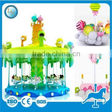 Carnival kids games! Happy amusement small kids carousel rides honey tree for sale