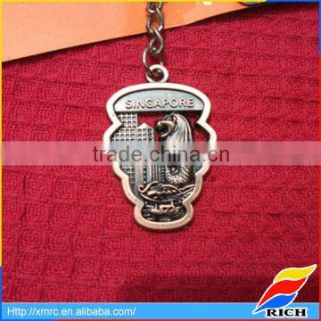 Singapore souvenir unique personalized Merlion keychain manufacturer