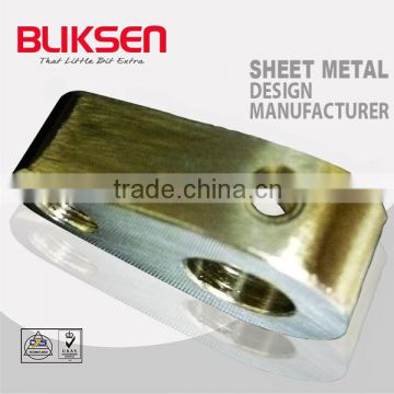 Sheet metal precise laser cutting of aluminium block for machining