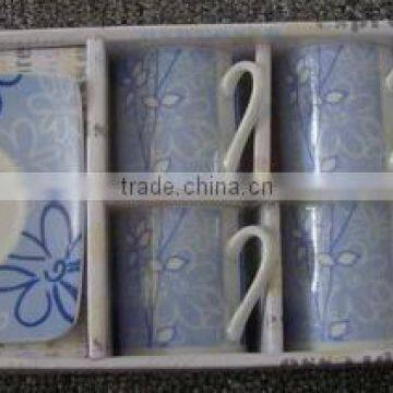 12PCS PORCELAIN COFFEE CUP SET WITH SAUCER