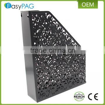 Wholesale Embossing 1 Compartment Wrought Iron Office Desk File Magazine Rack photo-6