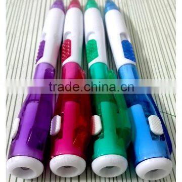 Factory Wholesale White Color Light Advertising LED Light Ball Pen