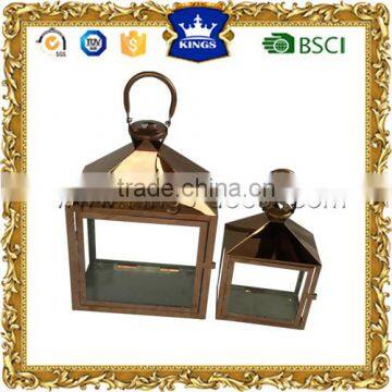 Hot selling garden decoration use and metal material stainless steel candle lantern