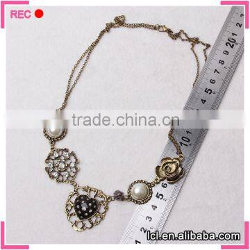 Chunky Necklaces Pearl Jewelry, Copper Charms Fashionable New Design Necklace photo-4