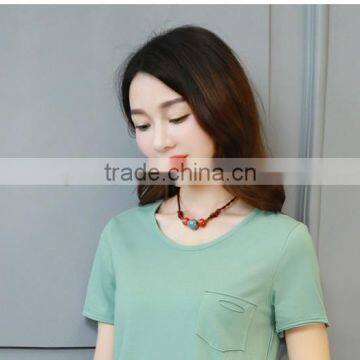 Loose Pure Color Coat Joker T-shirt photo-2