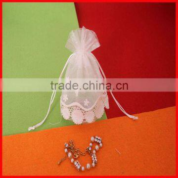 Hot Sell Custom Printed Organza Jewelry Pouch Bag Wholesale