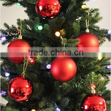 Wholesale hatterproof Silver Red Christmas Ball Ornament Decorations/Christmas tree ball ornaments