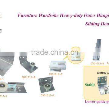 Funiture Heavy-duty Wardrobe Sliding Closet Door Roller Fittings Hardware System