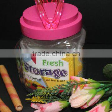 Square Plastic Fresh Food Storage Container 1.2L for Pasta, Coffee, Tea, Crackers and Candy photo-5