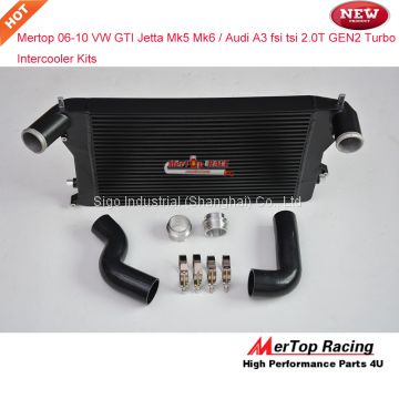 Mertop 06-10 VW GTI Jetta mk5 mk6 / Audi A3 fsi tsi 2.0T GEN2 Turbo Intercooler Kit Bar and plate type