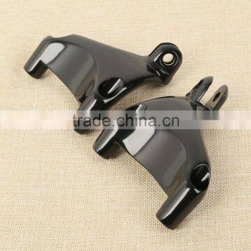 Black Passenger Peg FootPeg Mount For XL 883 1200 Sportster 04-13 10 11 photo-5