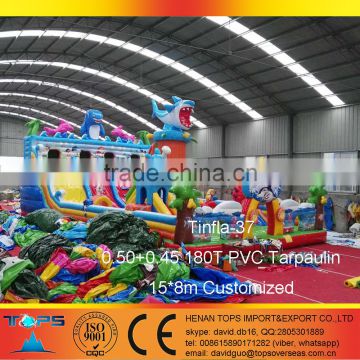 Inflatable Bouncer Shark Tale Undersea Tinfla 37 in PVC Tarpaulin Finding Nemo