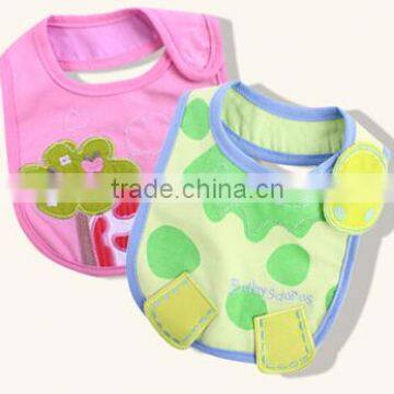 2014 latest and cute design styles embroidery baby bibs